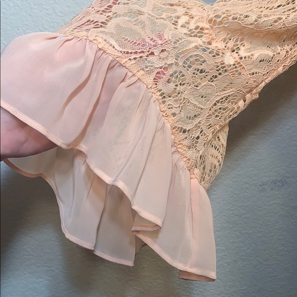 Anthropologie Pleione lace,ruffle bell sleeve top - Picture 6 of 6